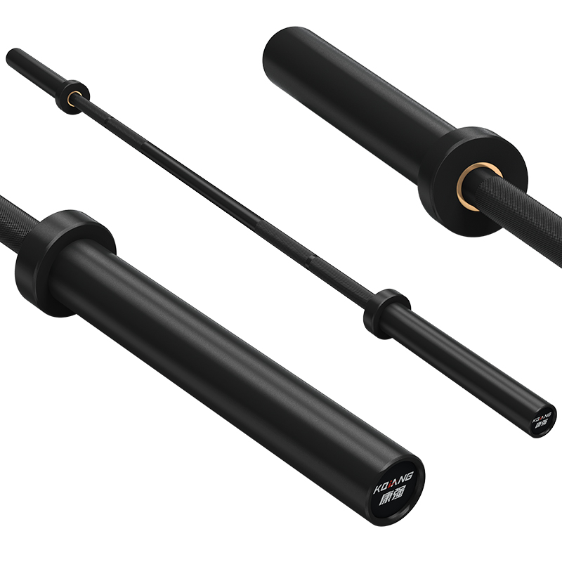 金年会杠铃杆硬铬陶瓷镀黑彩色男士女士举重训练杆八轴承2.2M奥杆 E5炫酷黑承重500LB